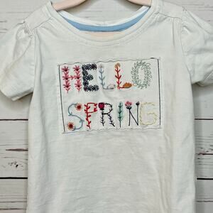 Hanna Andersson Hello Spring embroidered t shirt